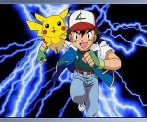 yapboz Kül, Pokémon eğitmeni, ilk Pokémon Pikachu ile